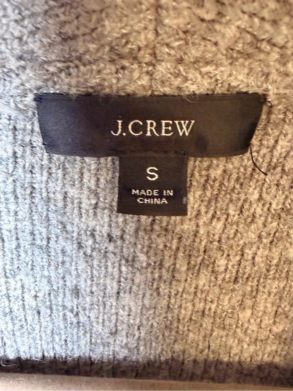 J.Crew Oversized Cocoon Cardigan Sweater Merino Wool Alpaca Blend Gray Size S